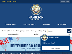 'hamiltonnj.com' screenshot