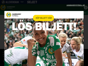 'hammarbyfotboll.se' screenshot