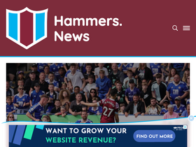 'hammers.news' screenshot