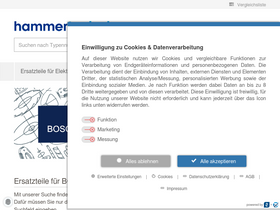 'hammertools.de' screenshot