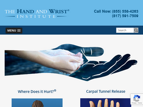 'handandwristinstitute.com' screenshot