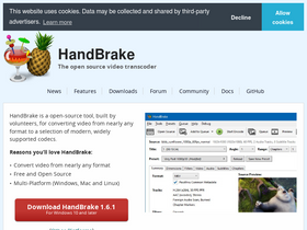 'handbrake.fr' screenshot