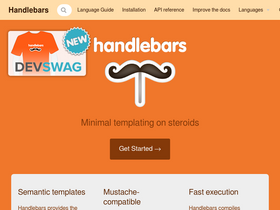 'handlebarsjs.com' screenshot