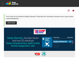 'hangiuniversite.com' screenshot