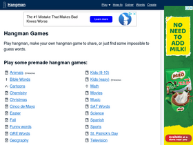 'hangmanwords.com' screenshot