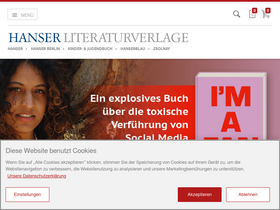 'hanser-literaturverlage.de' screenshot