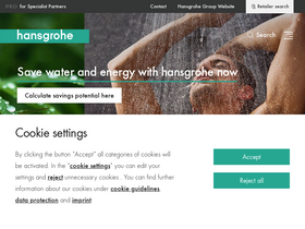 'hansgrohe.com' screenshot