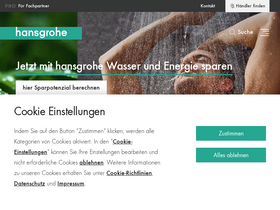 'hansgrohe.de' screenshot