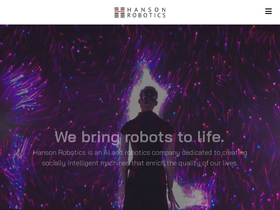'hansonrobotics.com' screenshot