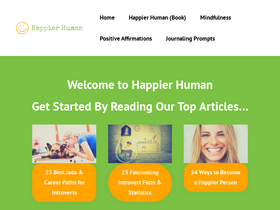 'happierhuman.com' screenshot