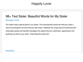 'happilylover.com' screenshot