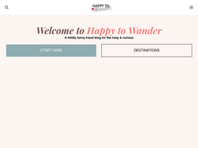 'happytowander.com' screenshot