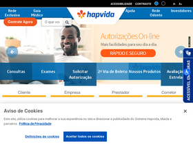 'hapvida.com.br' screenshot