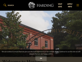 'harding.edu' screenshot