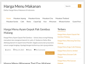 'hargamakanan.com' screenshot