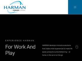 'harman.com' screenshot