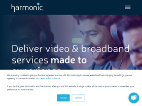 'harmonicinc.com' screenshot