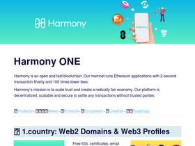 'harmony.one' screenshot
