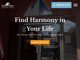 'harmonyridgerecovery.com' screenshot