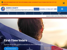 'harrisvotes.com' screenshot