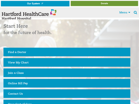 'hartfordhospital.org' screenshot