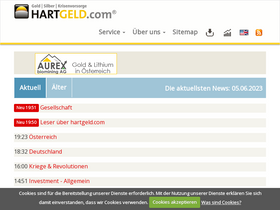 'hartgeld.com' screenshot