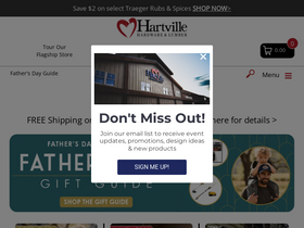 'hartvillehardware.com' screenshot