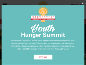 'harvesters.org' screenshot