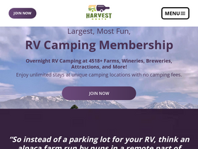 'harvesthosts.com' screenshot