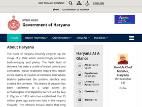 'haryana.gov.in' screenshot