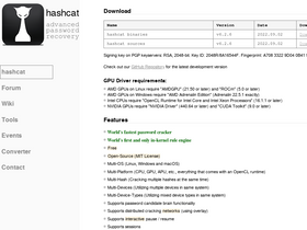 'hashcat.net' screenshot