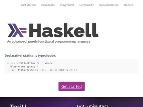 'haskell.org' screenshot