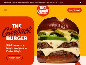 'hatcreekburgers.com' screenshot