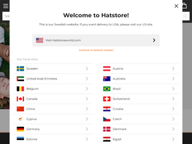 'hatstore.se' screenshot