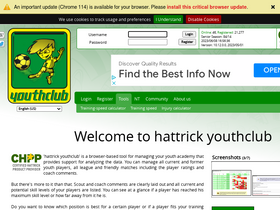 'hattrick-youthclub.org' screenshot
