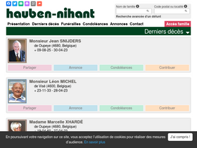 'hauben-nihant.net' screenshot
