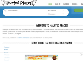 'hauntedplaces.org' screenshot