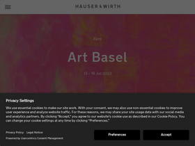 'hauserwirth.com' screenshot