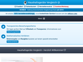 'haushaltsgeraetetest.de' screenshot