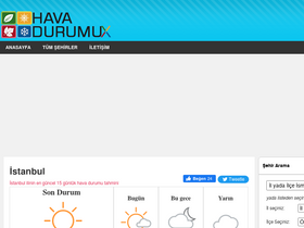'havadurumux.net' screenshot