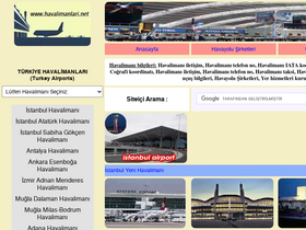 'havalimanlari.net' screenshot