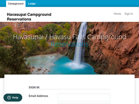 'havasupaireservations.com' screenshot