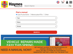 'haynes.com' screenshot