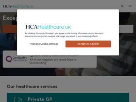 'hcahealthcare.co.uk' screenshot