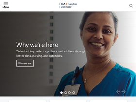 'hcahoustonhealthcare.com' screenshot