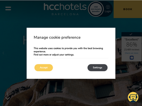 'hcchotels.com' screenshot