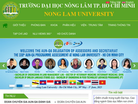 'hcmuaf.edu.vn' screenshot