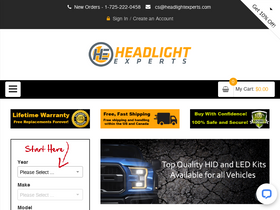 'headlightexperts.com' screenshot