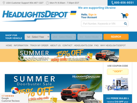 'headlightsdepot.com' screenshot
