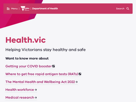 'health.vic.gov.au' screenshot